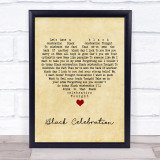 Depeche Mode Black Celebration Vintage Heart Song Lyric Print