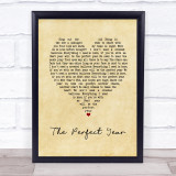 Dina Carroll The Perfect Year Vintage Heart Song Lyric Print