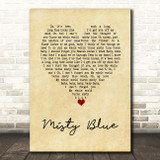 Dorothy Moore Misty Blue Vintage Heart Song Lyric Print