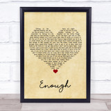 Alex Roe Enough Vintage Heart Song Lyric Print