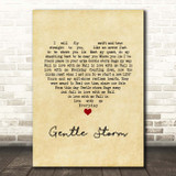 Elbow Gentle Storm Vintage Heart Song Lyric Print