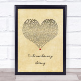 Emeli Sandé Extraordinary Being Vintage Heart Song Lyric Print