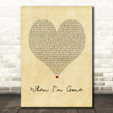 Eminem When I'm Gone Vintage Heart Song Lyric Print