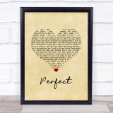 Fairground Attraction Perfect Vintage Heart Song Lyric Print