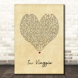 Fiorella Mannoia In viaggio Vintage Heart Song Lyric Print