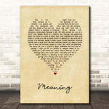 Gavin DeGraw Meaning Vintage Heart Song Lyric Print