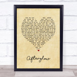 Genesis Afterglow Vintage Heart Song Lyric Print