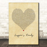 Genesis Supper's Ready Vintage Heart Song Lyric Print