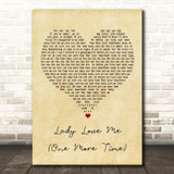 George Benson Lady Love Me (One More Time) Vintage Heart Song Lyric Print