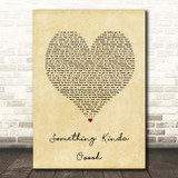 Girls Aloud Something Kinda Ooooh Vintage Heart Song Lyric Print
