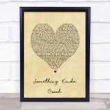 Girls Aloud Something Kinda Ooooh Vintage Heart Song Lyric Print