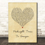 Gladys Knight And The Pips Midnight Train To Georgia Vintage Heart Song Lyric Print