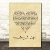 Alter Bridge Wonderful Life Vintage Heart Song Lyric Print