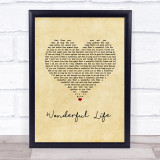Alter Bridge Wonderful Life Vintage Heart Song Lyric Print