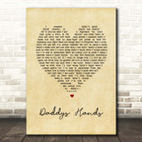Holly Dunn Daddys Hands Vintage Heart Song Lyric Print