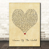 Amy Macdonald Woman Of The World Vintage Heart Song Lyric Print