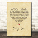 Jah Cure Only You Vintage Heart Song Lyric Print