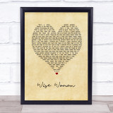 Jason Mraz Wise Woman Vintage Heart Song Lyric Print