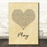 Jax Jones and Years & Years Play Vintage Heart Song Lyric Print