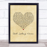 Joe Dolan Good Looking Woman Vintage Heart Song Lyric Print