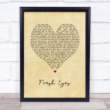 Andy Grammer Fresh Eyes Vintage Heart Song Lyric Print
