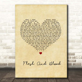 Johnny Cash Flesh And Blood Vintage Heart Song Lyric Print
