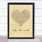 JOHNNYSWIM Take The World Vintage Heart Song Lyric Print