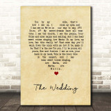 Julie Rogers The Wedding Vintage Heart Song Lyric Print
