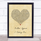 5 Seconds of Summer Outer Space Carry On Vintage Heart Song Lyric Print