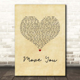 Kelly Clarkson Move You Vintage Heart Song Lyric Print