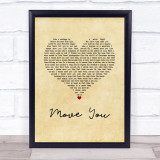 Kelly Clarkson Move You Vintage Heart Song Lyric Print
