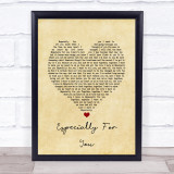 Kylie Minogue, Jason Donovan Especially for You Vintage Heart Song Lyric Print