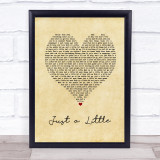 Liberty X Just a Little Vintage Heart Song Lyric Print
