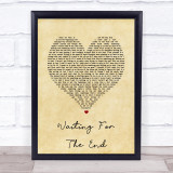 Linkin Park Waiting For The End Vintage Heart Song Lyric Print