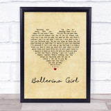 Lionel Richie Ballerina Girl Vintage Heart Song Lyric Print