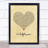 5 Seconds Of Summer Wildflower Vintage Heart Song Lyric Print