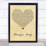 Loggins and Messina Danny's Song Vintage Heart Song Lyric Print