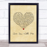 Lost Frequencies Are You With Me Vintage Heart Song Lyric Print