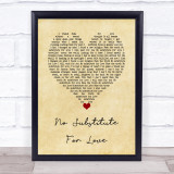 Madonna No Substitute For Love Vintage Heart Song Lyric Print