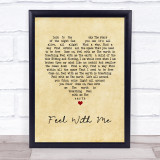 Mary Lambert Feel With Me Vintage Heart Song Lyric Print