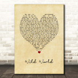 Maxi Priest Wild World Vintage Heart Song Lyric Print