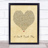 MC Hammer U Can't Touch This Vintage Heart Song Lyric Print