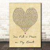Mica Paris You Put a Move on My Heart Vintage Heart Song Lyric Print