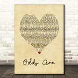 Barenaked Ladies Odds Are Vintage Heart Song Lyric Wall Art Print