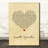 Sade Smooth Operator Vintage Heart Song Lyric Wall Art Print
