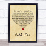 Shinedown Call Me Vintage Heart Song Lyric Wall Art Print