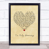 Small Faces I'm Only Dreaming Vintage Heart Song Lyric Wall Art Print
