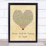 Tavares Heaven Must Be Missing An Angel Vintage Heart Song Lyric Wall Art Print