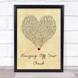 The Courteeners Hanging Off Your Cloud Vintage Heart Song Lyric Wall Art Print