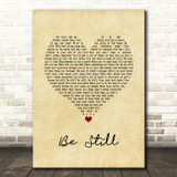 The Killers Be Still Vintage Heart Song Lyric Wall Art Print